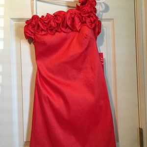 Dark Peach/Red Party Dress, Size 3, Brand New!